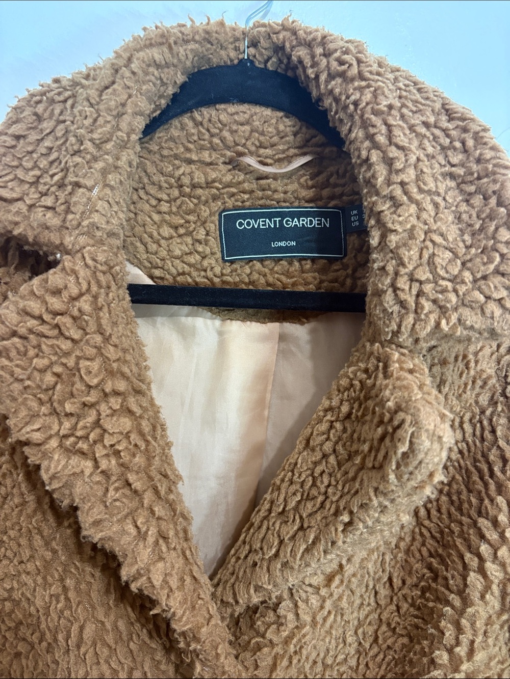 Cozy Long Teddy Jacket in Camel Brown by Forever 21 - Picture 4 of 4